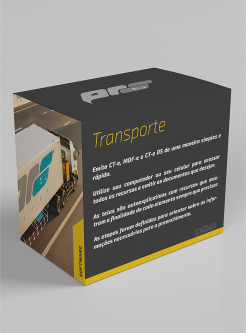 Caixa com a descrição do sistema de transportes.